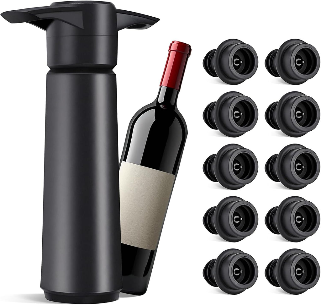Wine Saver Vacuum Pump with 10 Stoppers