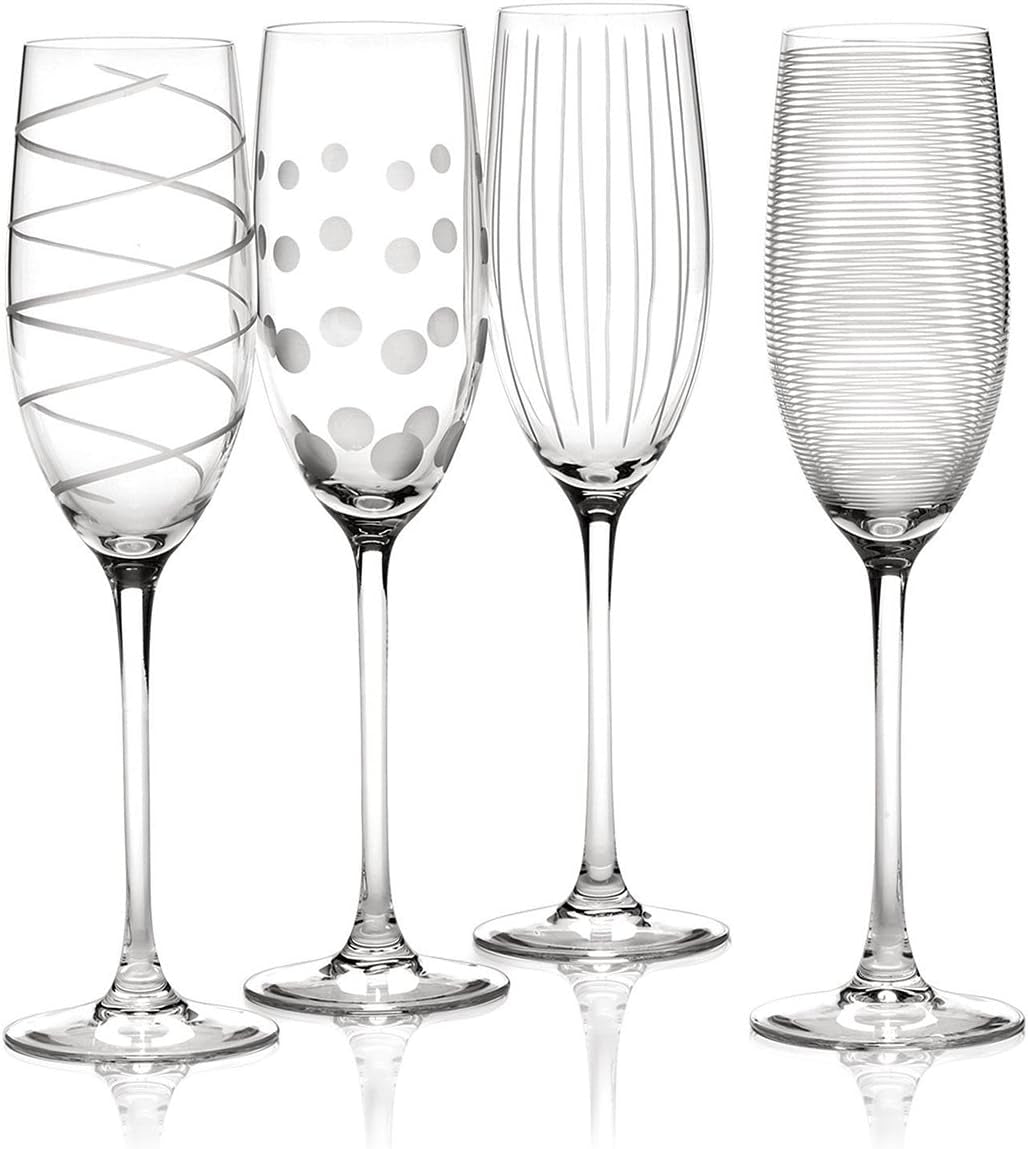 Cheers Crystal Champagne Flutes Set