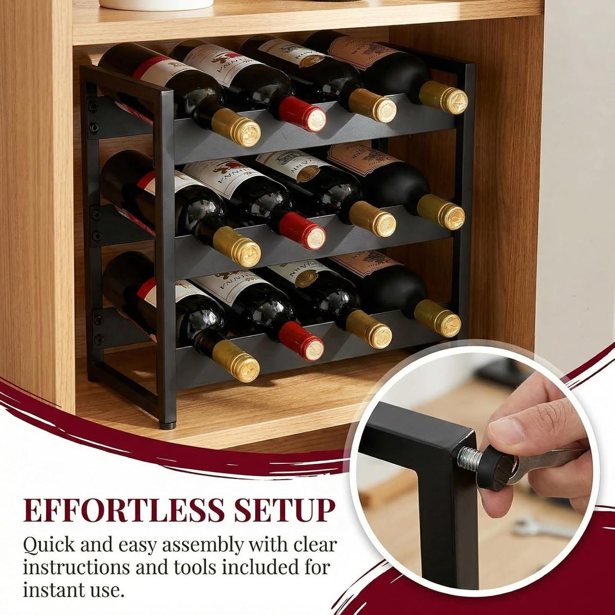 Porte-Bouteilles De Vin Comptoir 12 Bouteilles