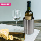 Stainless Steel Champagne Wine Cooler Double-Walled Ice Bucket