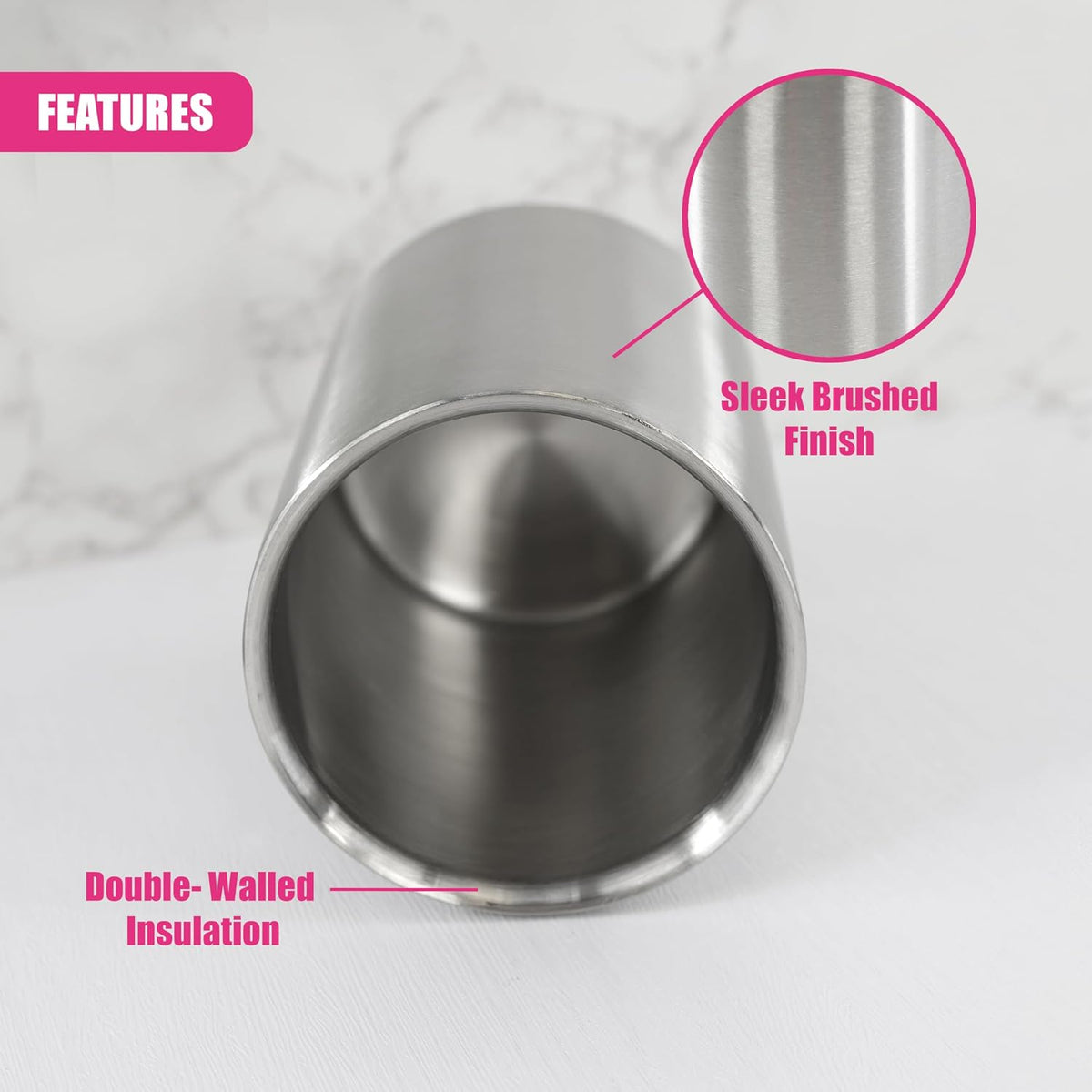 Stainless Steel Champagne Wine Cooler Double-Walled Ice Bucket