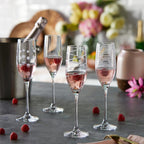 Cheers Crystal Champagne Flutes Set