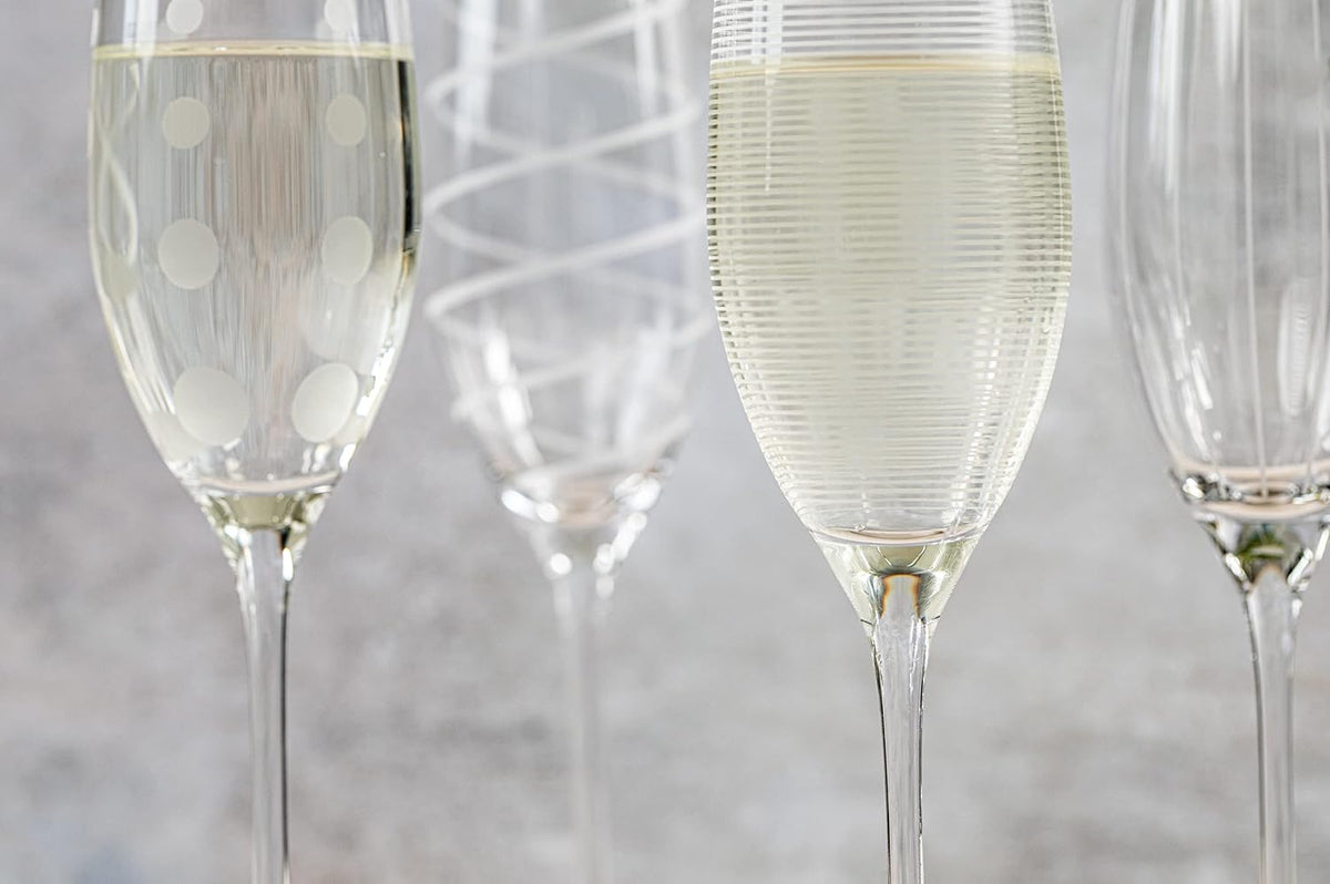 Cheers Crystal Champagne Flutes Set