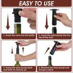 Wine Saver Vacuum Pump with 10 Stoppers