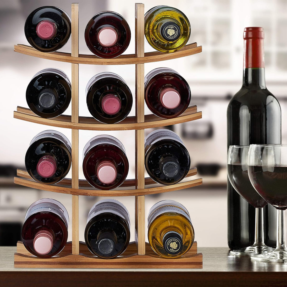 Wine Rack Bamboo 12 Bottles
