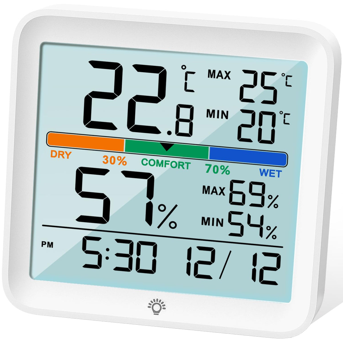 Hygromètre thermomètre LCD tactile