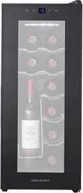 Cave à vin silencieuse 12 bouteilles thermoélectrique - vue de face porte vitrée