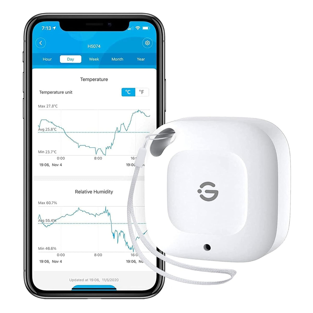 Thermomètre hygromètre connecté Bluetooth pour cave à vin