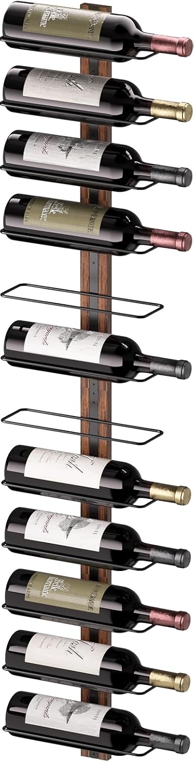 Casier à vin mural en bois 12 bouteilles