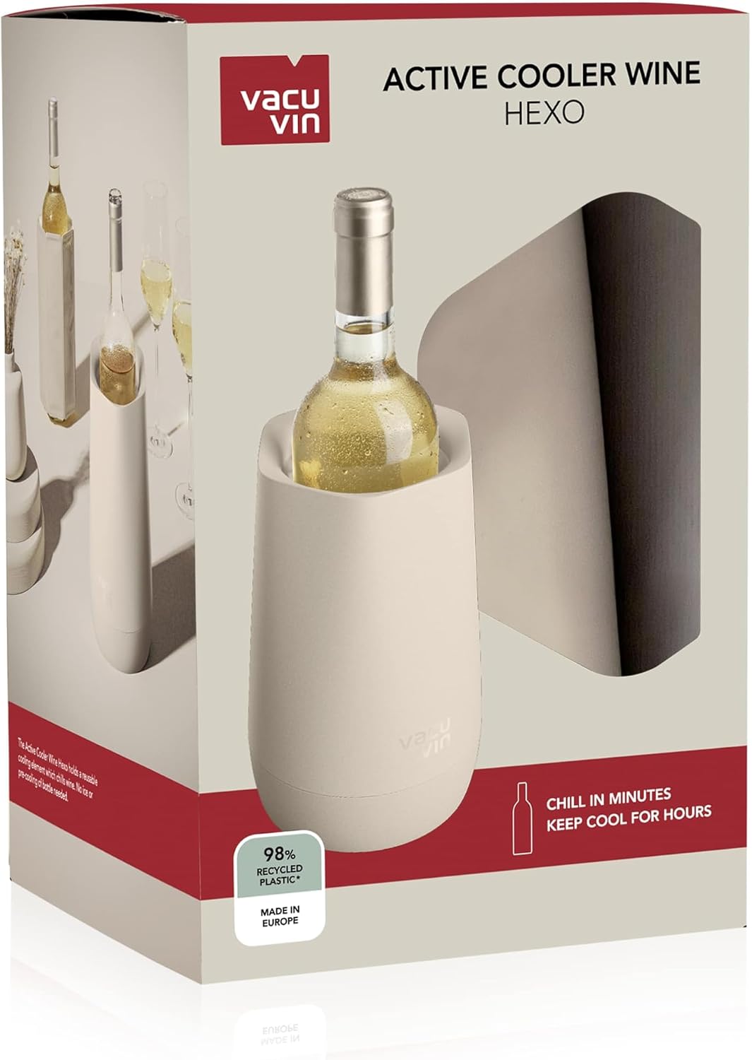 Manchon rafraîchisseur de vin Vacu Vin - utilisation sur bouteille