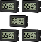 Digital Hygrometer Thermometer 5-Pack
