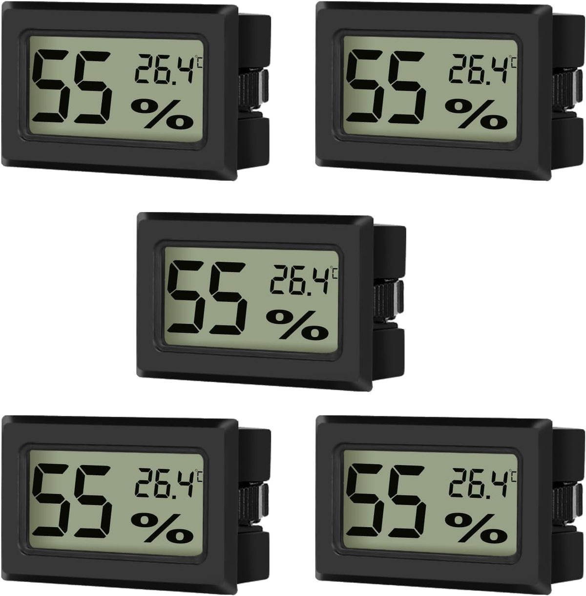 Digital Hygrometer Thermometer 5-Pack