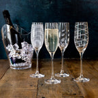 Cheers Crystal Champagne Flutes Set