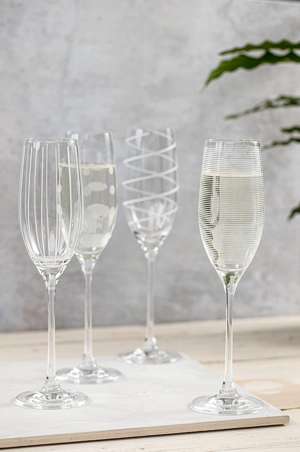 Cheers Crystal Champagne Flutes Set