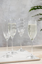 Cheers Crystal Champagne Flutes Set