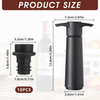 Wine Saver Vacuum Pump with 10 Stoppers