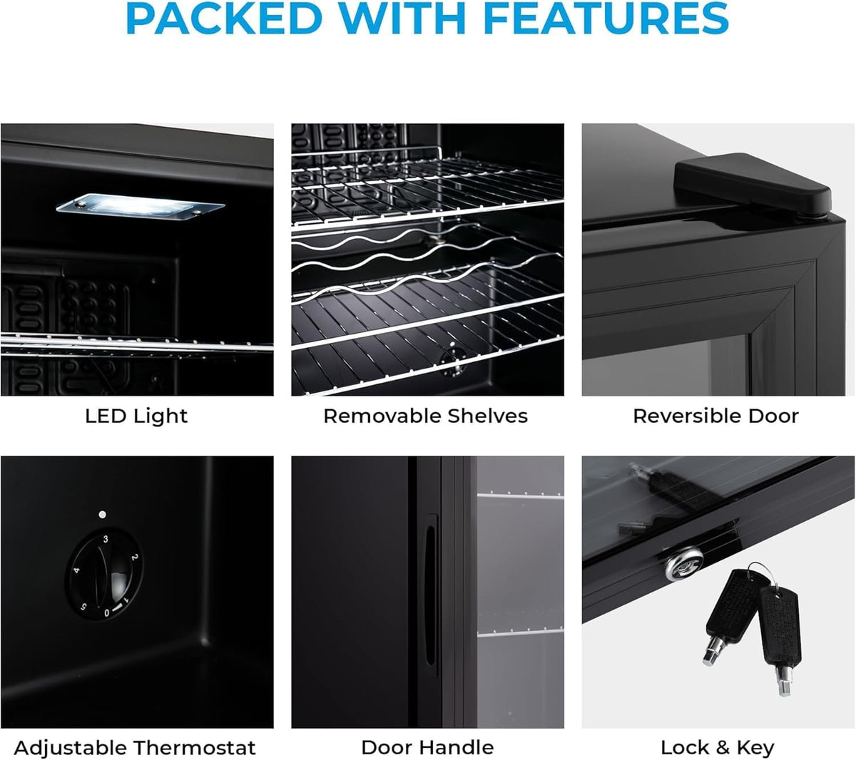 Super35 LED Mini Fridge 35L Table-Top Wine Fridge