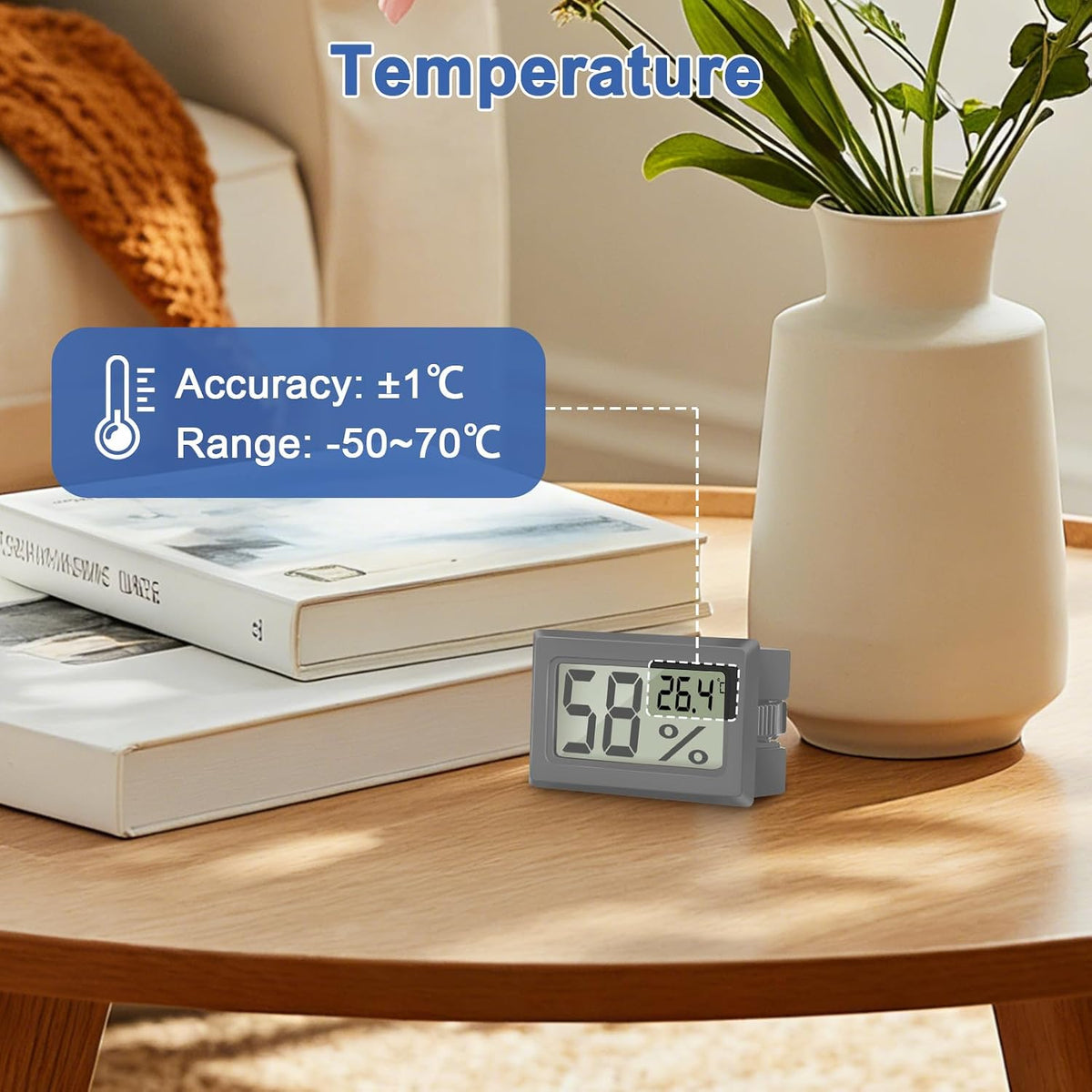 Digital Hygrometer Thermometer 5-Pack