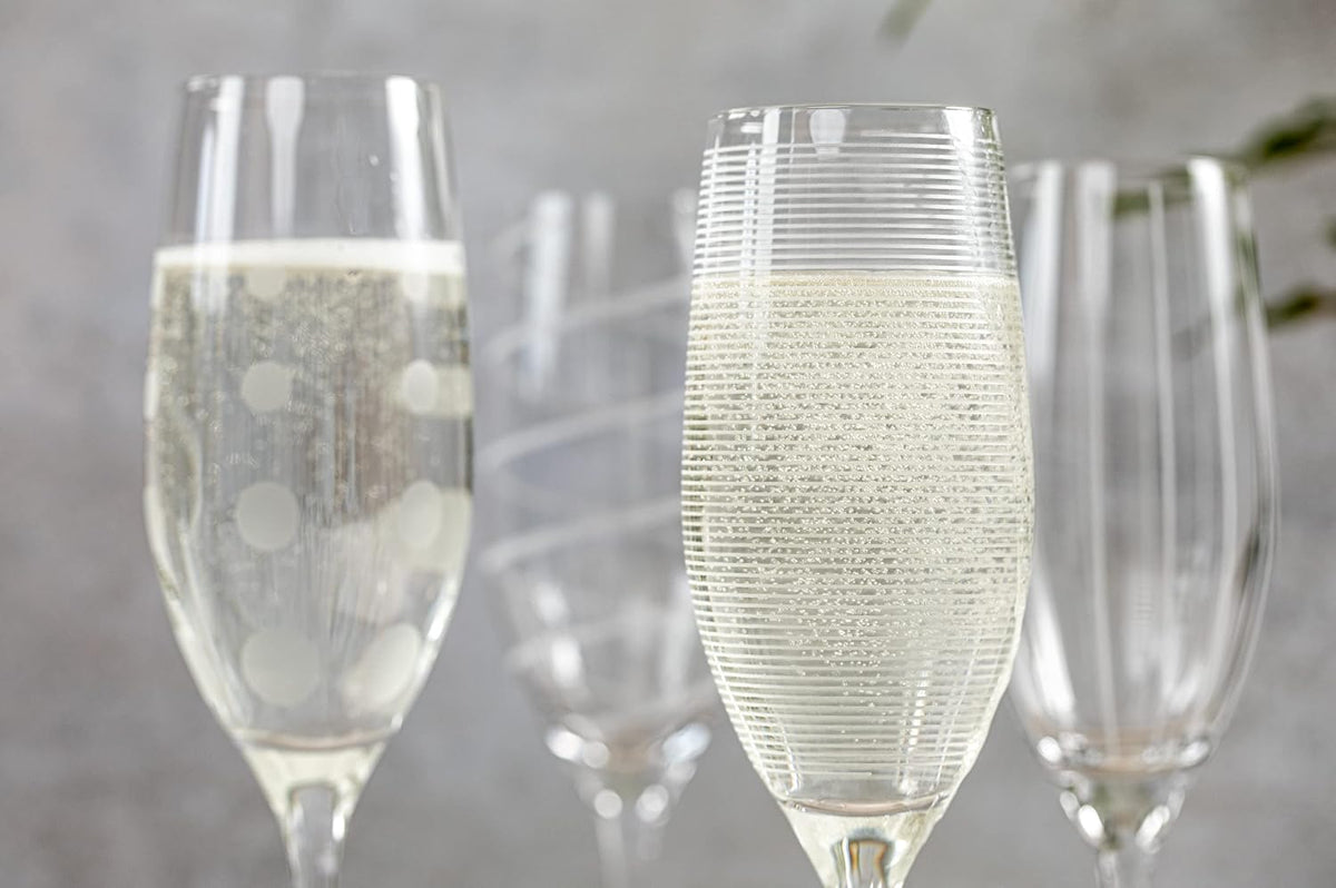 Cheers Crystal Champagne Flutes Set