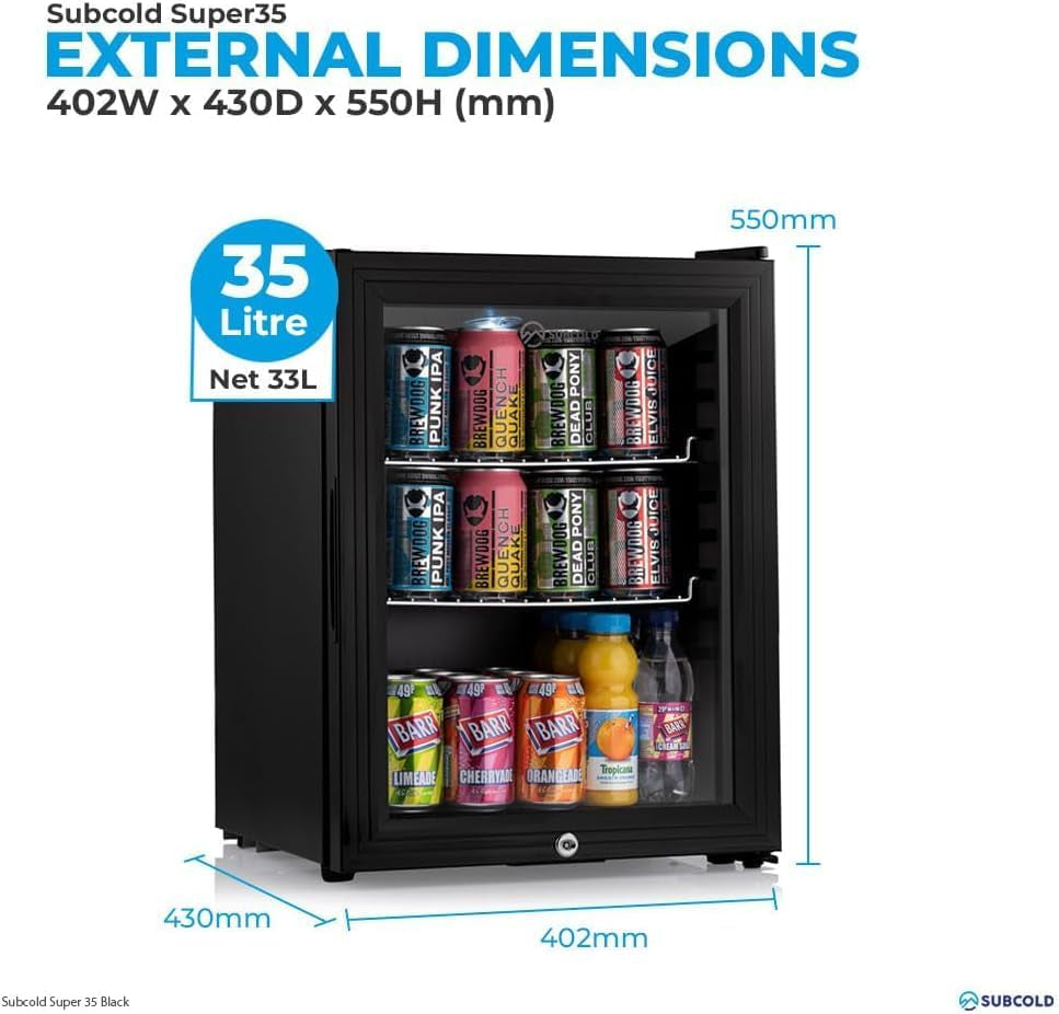 Super35 LED Mini Fridge 35L Table-Top Wine Fridge