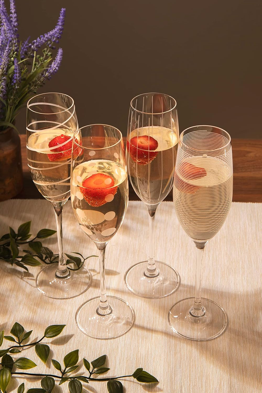 Cheers Crystal Champagne Flutes Set